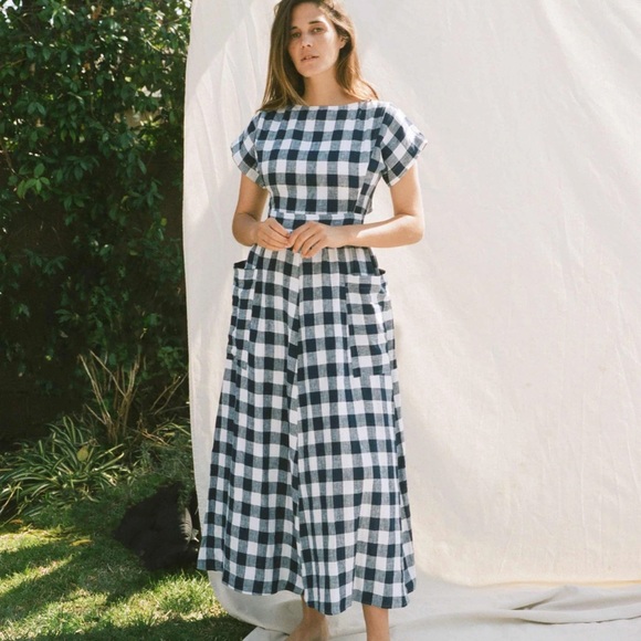 Christy Dawn Jane Dress in Midnight Plaid - Picture 2 of 6